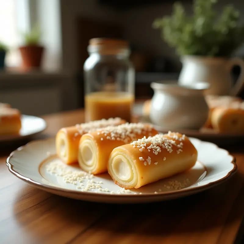 Rollitos de Primera con Leche Condensada y Coco: Postre Filipino en 10 Minutos