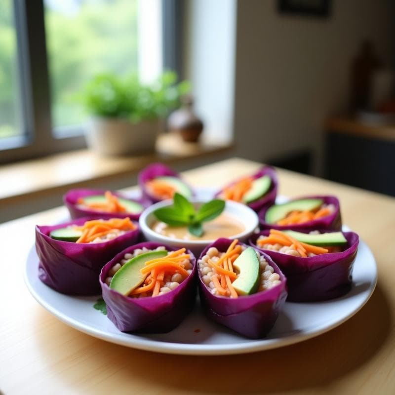 Rollitos de Primavera con Papel de Arroz de Col Morada: Receta Vietnamita Sin Gluten y Crujiente