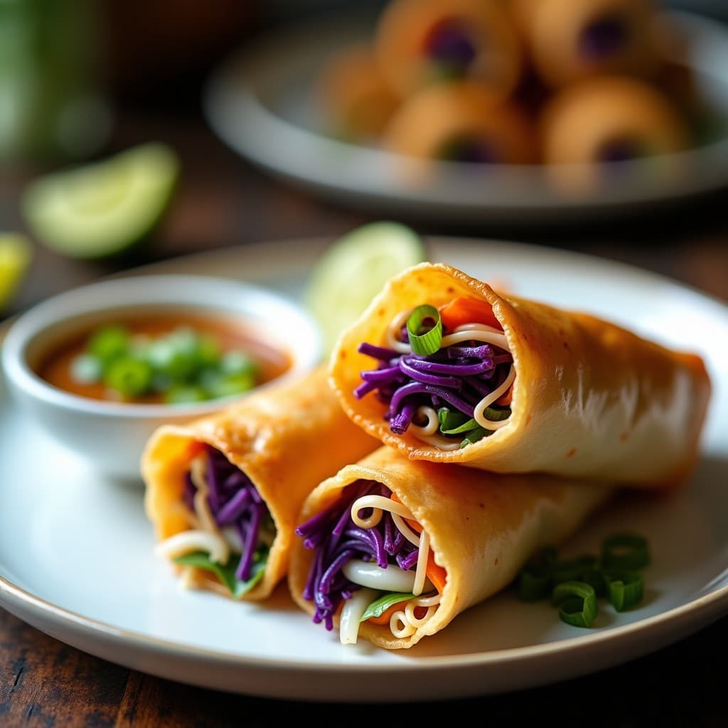 Rollitos de Primavera con Fideos de Shirataki y Verduras: Receta China Keto en Airfryer