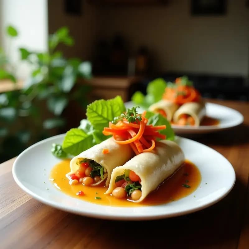 Rollitos de Primavera Veganizados: Receta Vietnamita con Leche de Coco y Verduras