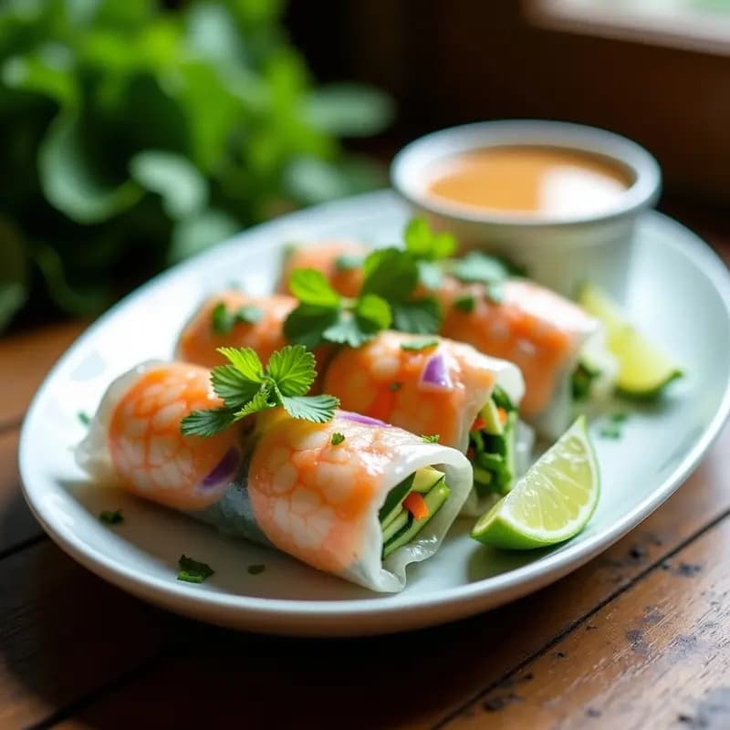 Rollitos de Primavera de Zucchini y Gambas: Receta Vietnamita Alta en Proteína