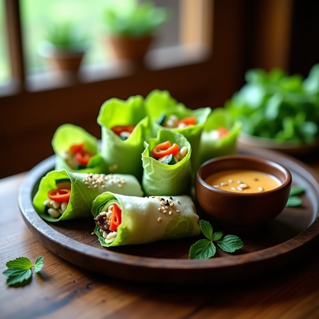 Rollitos de Primavera con Relleno de Zucchini y Hongos Shiitake: Receta China Crudivegana