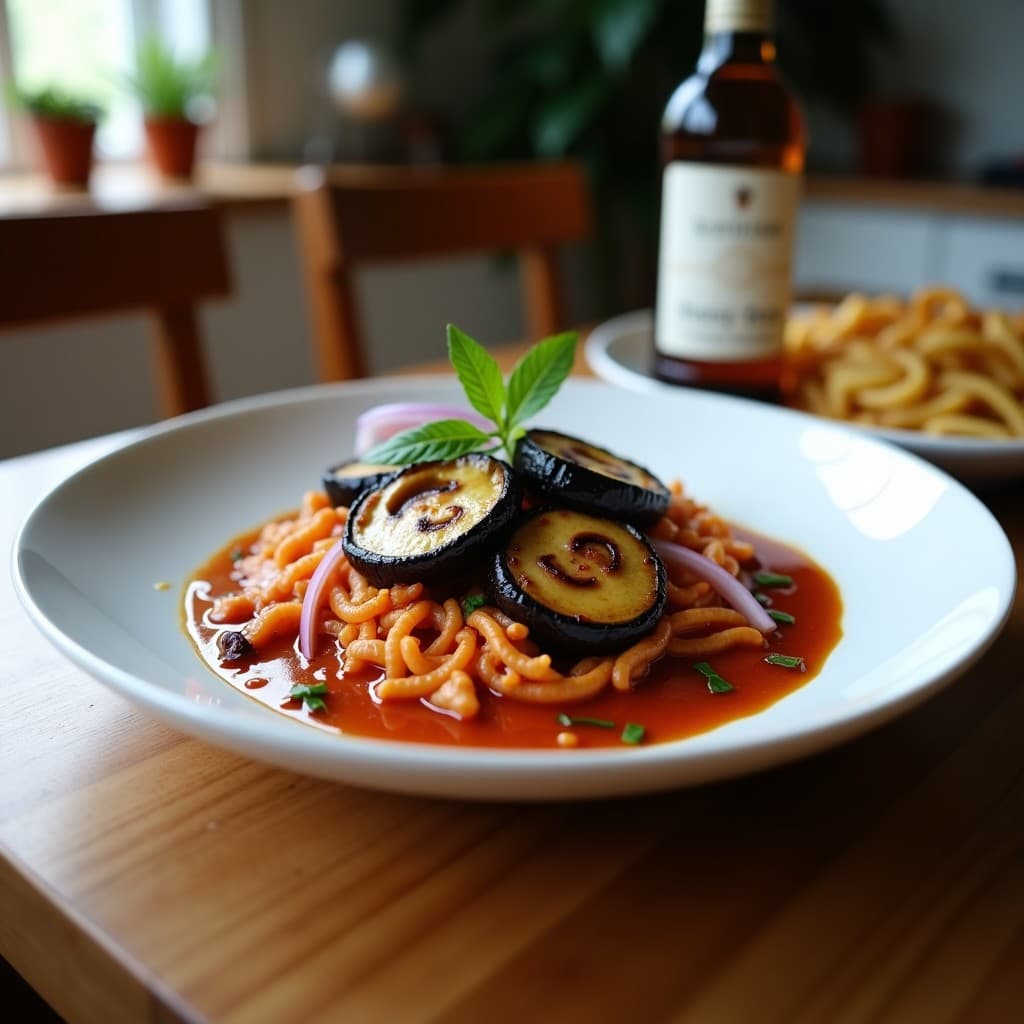 Rollitos de Pringá de Berenjena y Champiñones: Receta Vegana Española en Olla Exprés