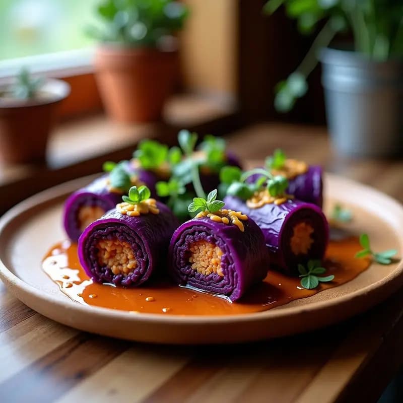 Rollitos de Repollo Morado con Carne de Canguro: Receta Australiana en Airfryer Ultrajugosa