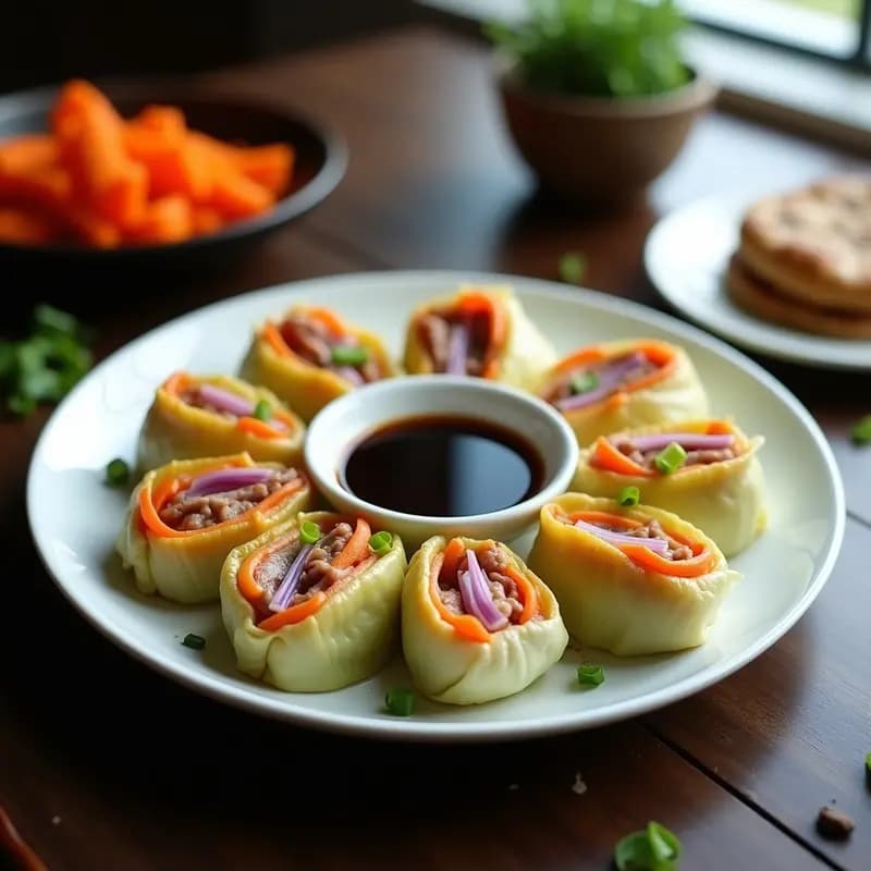 Rollitos de Repollo Chino y Pato Pequinés: Receta China Gourmet en 30 Minutos