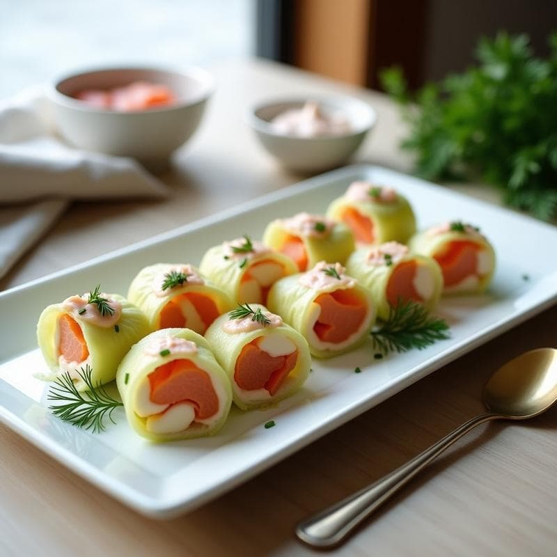 Rollitos de Repollo Fermentado con Salmón Ahumado y Crema de Rábano Picante: Receta Escandinava en 20 Minutos