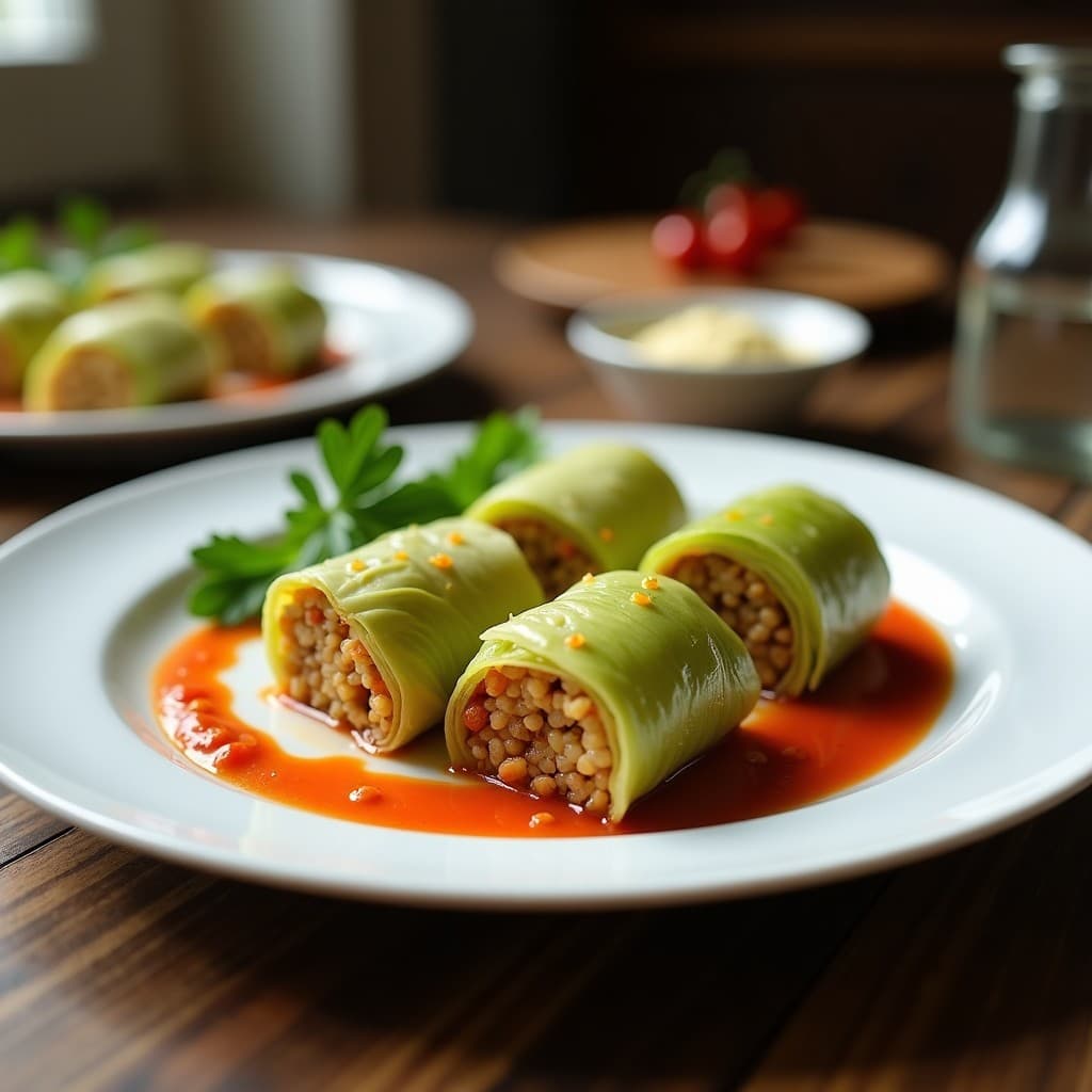 Rollitos de Repollo Rellenos de Quinoa y Pasas: Receta de Europa del Este Sin Aceite en 25 Minutos