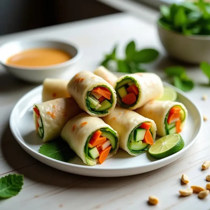 Rollitos Vietnamitas Veganos: Receta Fresca y Crujiente con Papel de Arroz en 20 Minutos