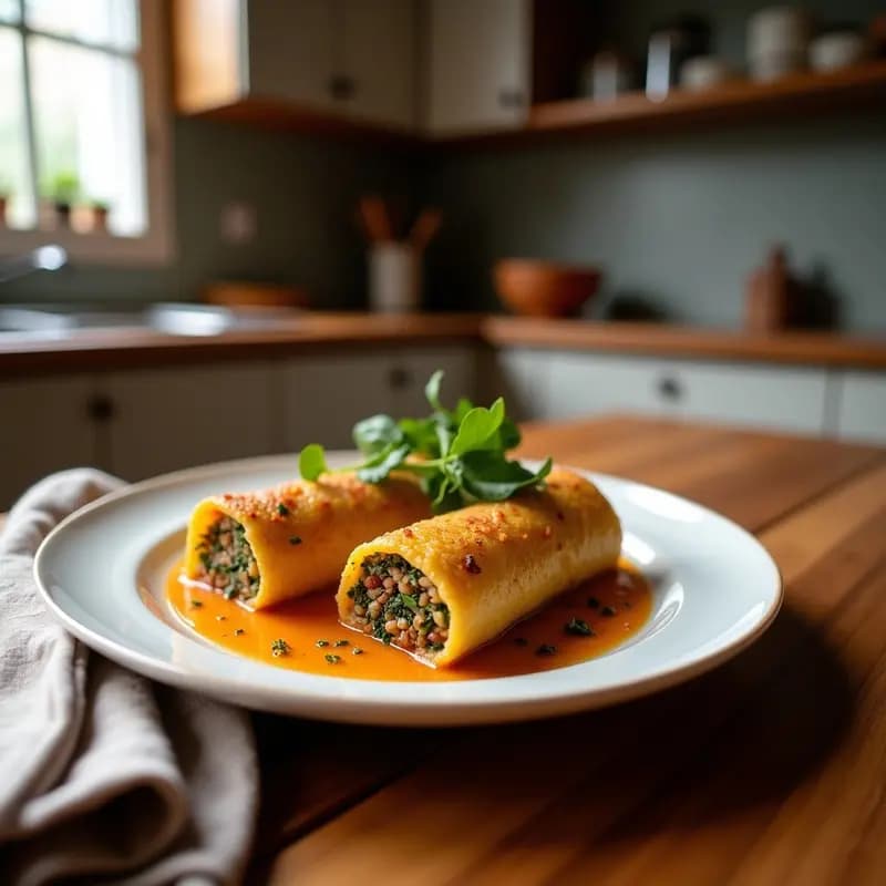 Rollos de Calabacín Rellenos de Tabuleh de Quinoa y Granada: Receta Crudivegana y Estética