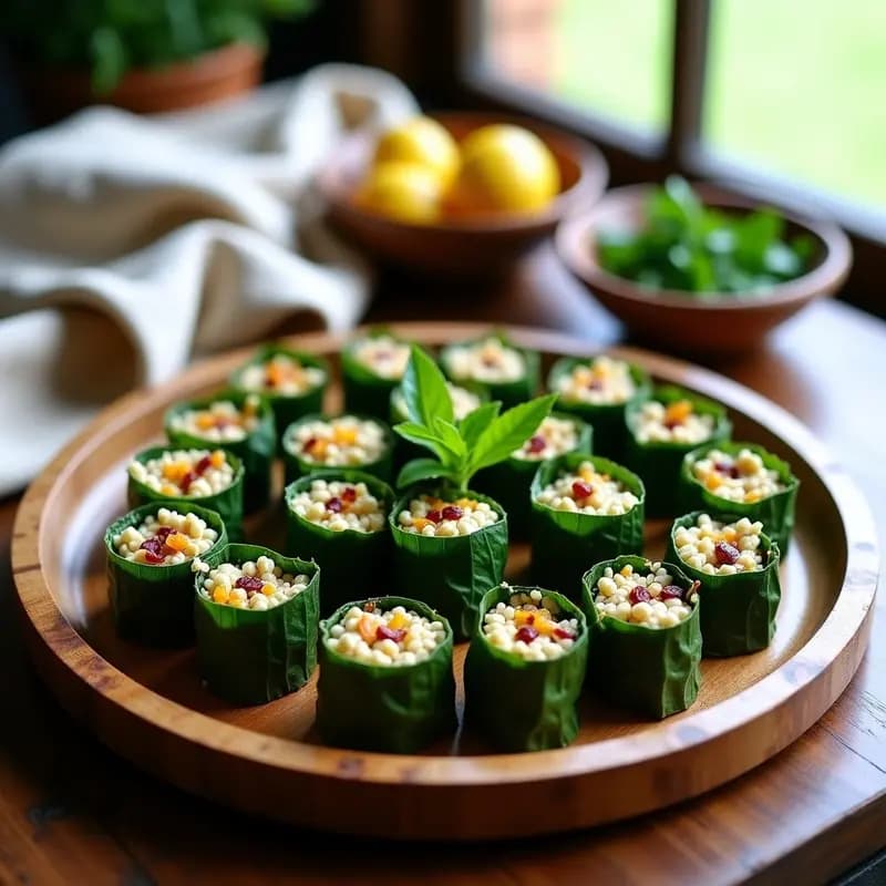 Rollos de Col Rizada con Relleno de Quinoa y Pasas: Receta Libanesa Sin Horno en 20 Minutos