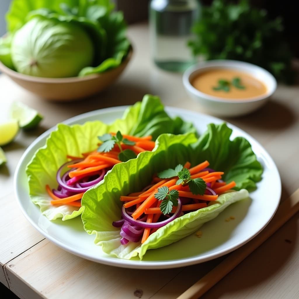 Rollos de Lechuza y Zanahoria con Salsa de Cacahuete y Lima: Receta Vegana con Toque Vietnamita