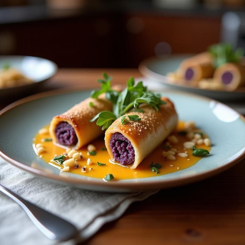 Rollos de Repollo Morado con Relleno de Quinoa y Pasas: Receta Armena en Olla Express
