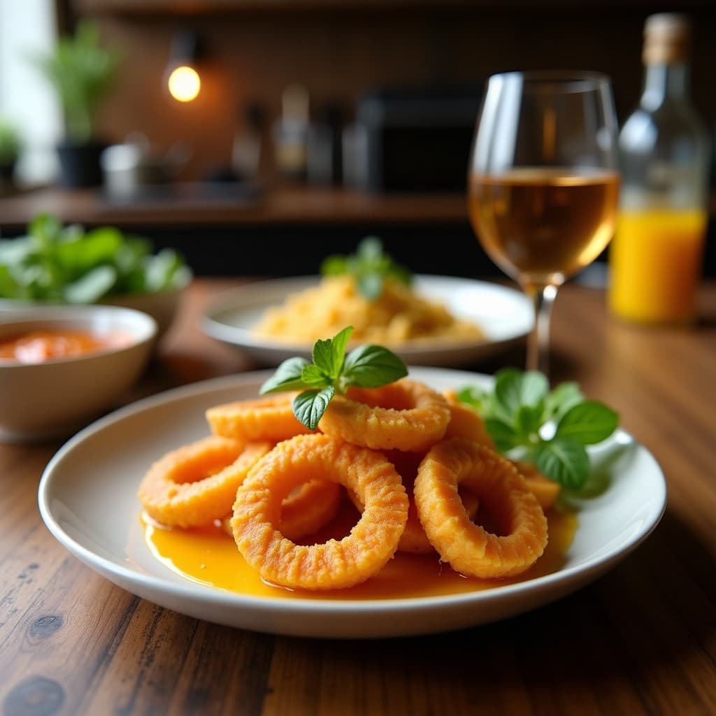 Romero Frito con Salsa de Limón Confitado: Aperitivo Marroquí Crujiente en Airfryer