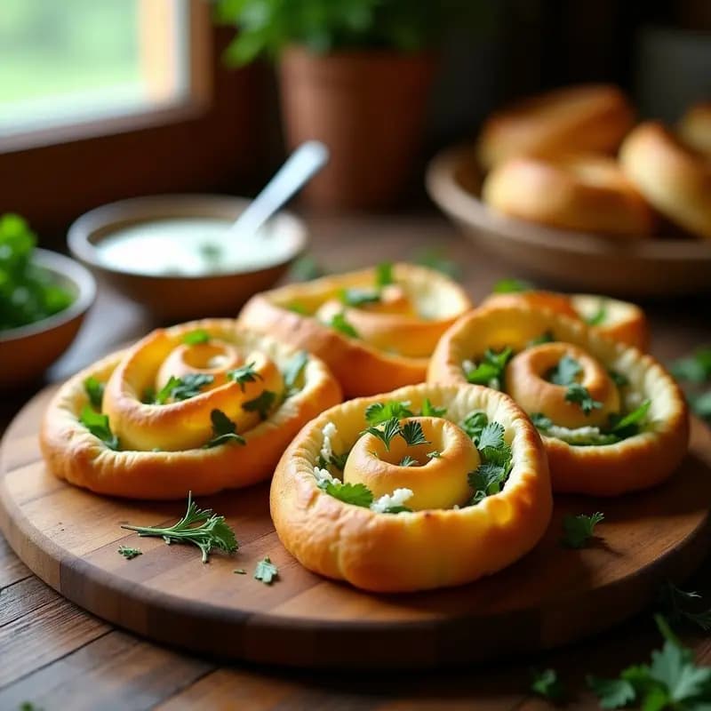 Rool Pan de Armenia con Queso y Hierbas: Entrante Crujiente en Airfryer