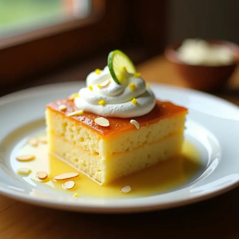 La Rosa de Lima: Postre de Bizcocho Borracho en Almíbar con Crema
