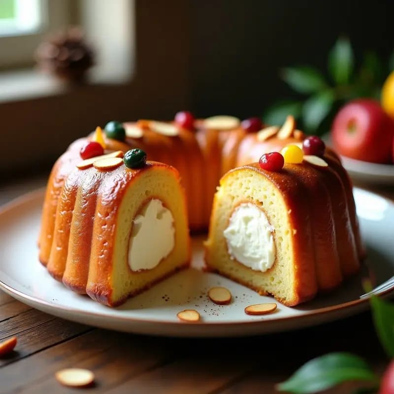 Roscon de Reyes Casero: Postre Tradition Navideño Relleno de Nata