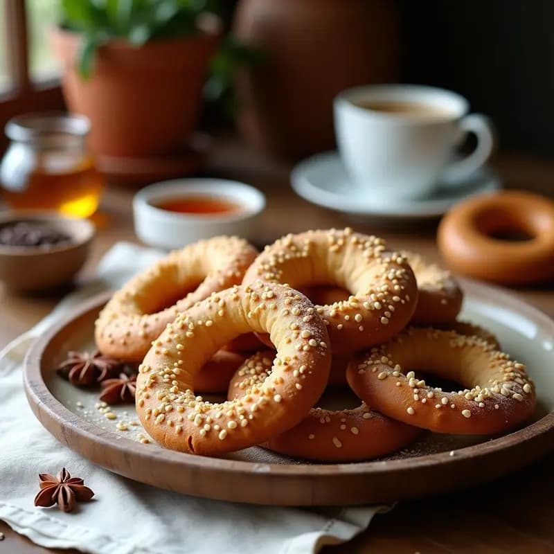 Roscos de anís con miel y sésamo: Receta de repostería aragonesa para desayunos