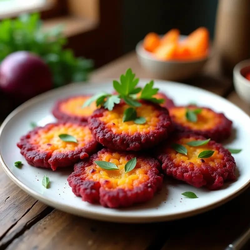 Rösti Suizo de Remolacha y Zanahoria: Aperitivo Crujiente Sin Gluten en Airfryer
