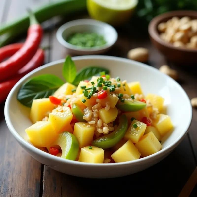 T Ruah Dua Pekasam: Ensalada de Frutas Fermentadas Malasia con Chile y Limón