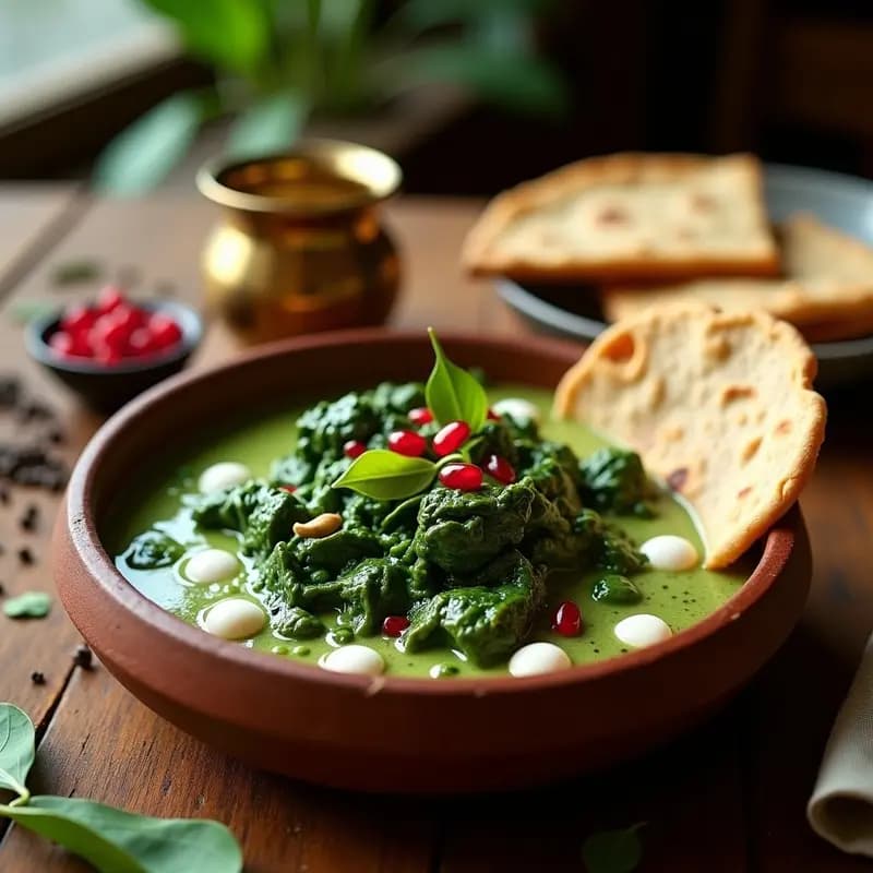 Lassanai Saag Paneer con Espinacas y Queso de Anacardos: Receta India Vegana