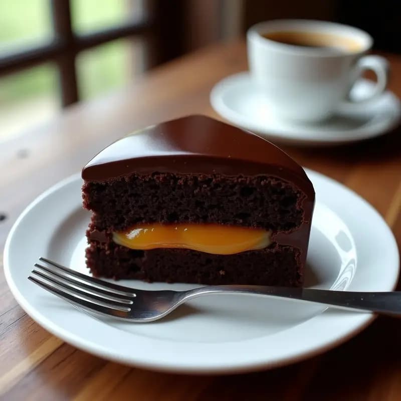 Sachertorte Austriaco de Chocolate y Albaricoque: Postre Clásico Sin Harina de Trigo