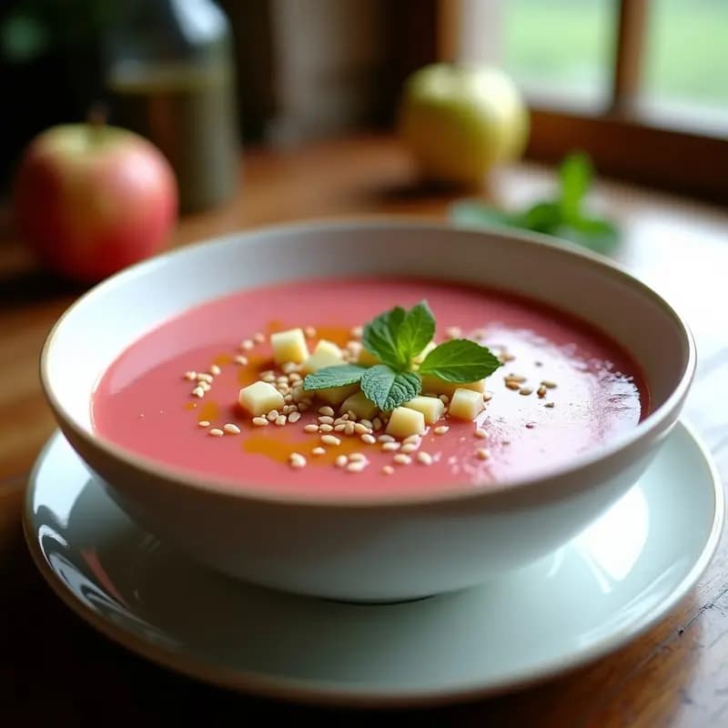 Salmorejo de Remolacha y Manzana Verde: Sopa Fría Española Sin Pan