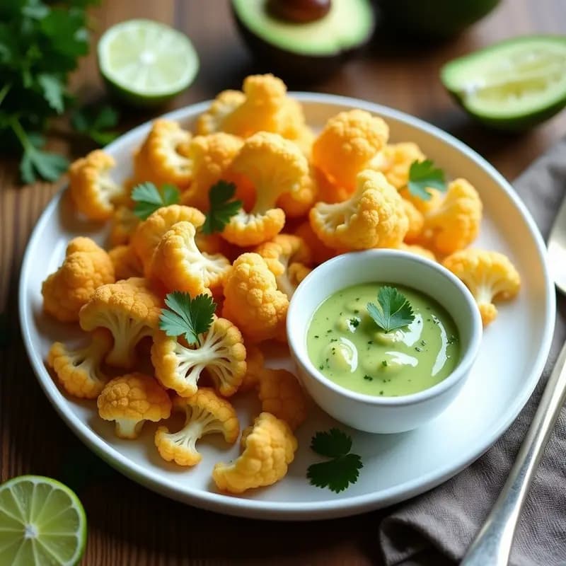 Salsa de Aguacate, Cilantro y Lima con Chips de Coliflor: Receta Keto para Tupper en Airfryer