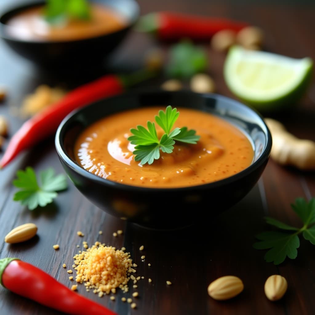 Salsa de Cacahuete Picante con Jengibre y Lima: Receta Tailandesa para Acompañar en 10 Minutos
