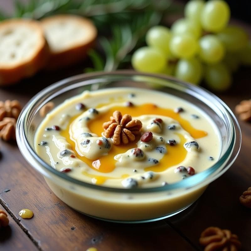 Salsa de Queso Azul y Miel con Nueces: Receta para Tupper Gourmet en 10 Minutos