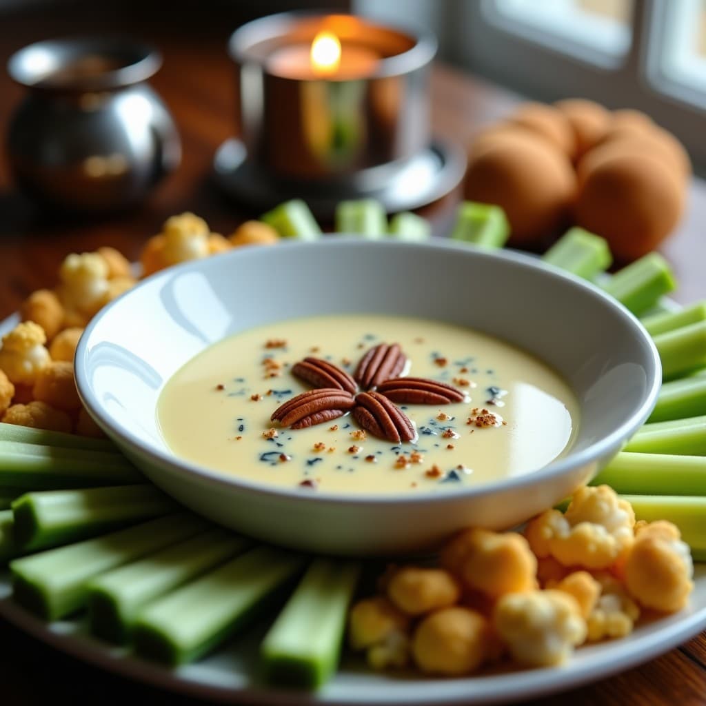 Salsa de Queso Azul y Nueces para Fonue: Receta Suiza Keto en Thermomix