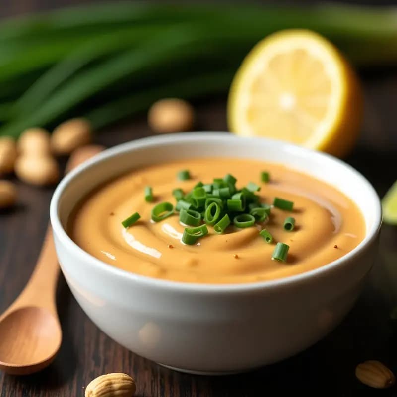 Salsa de Satay de Cacahuete y Limón: Aderezo Tailandés Sin Lactosa y Keto