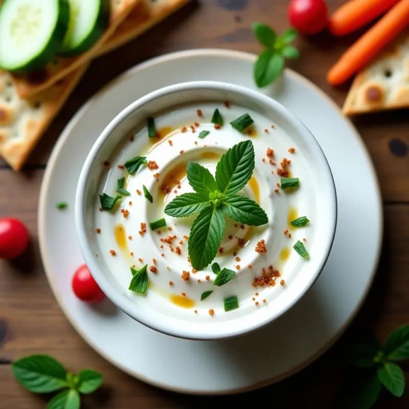 Salsas de Yogur Griego con Menta y Ajo Negro: Receta Griega para Tupper