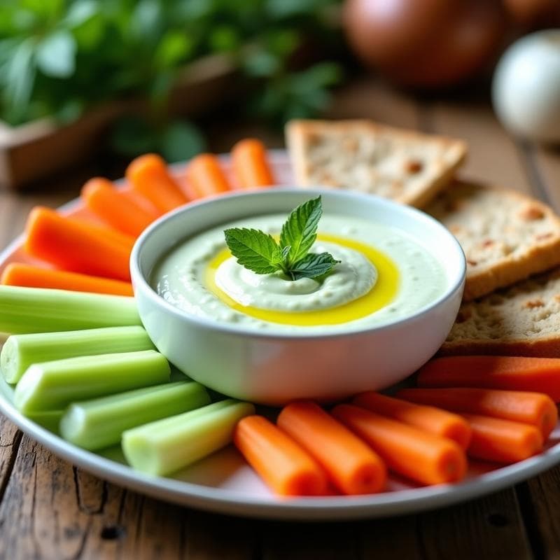 Salsa de Yogur Griego con Menta y Pepino: Receta para Dips Sin Lactosa