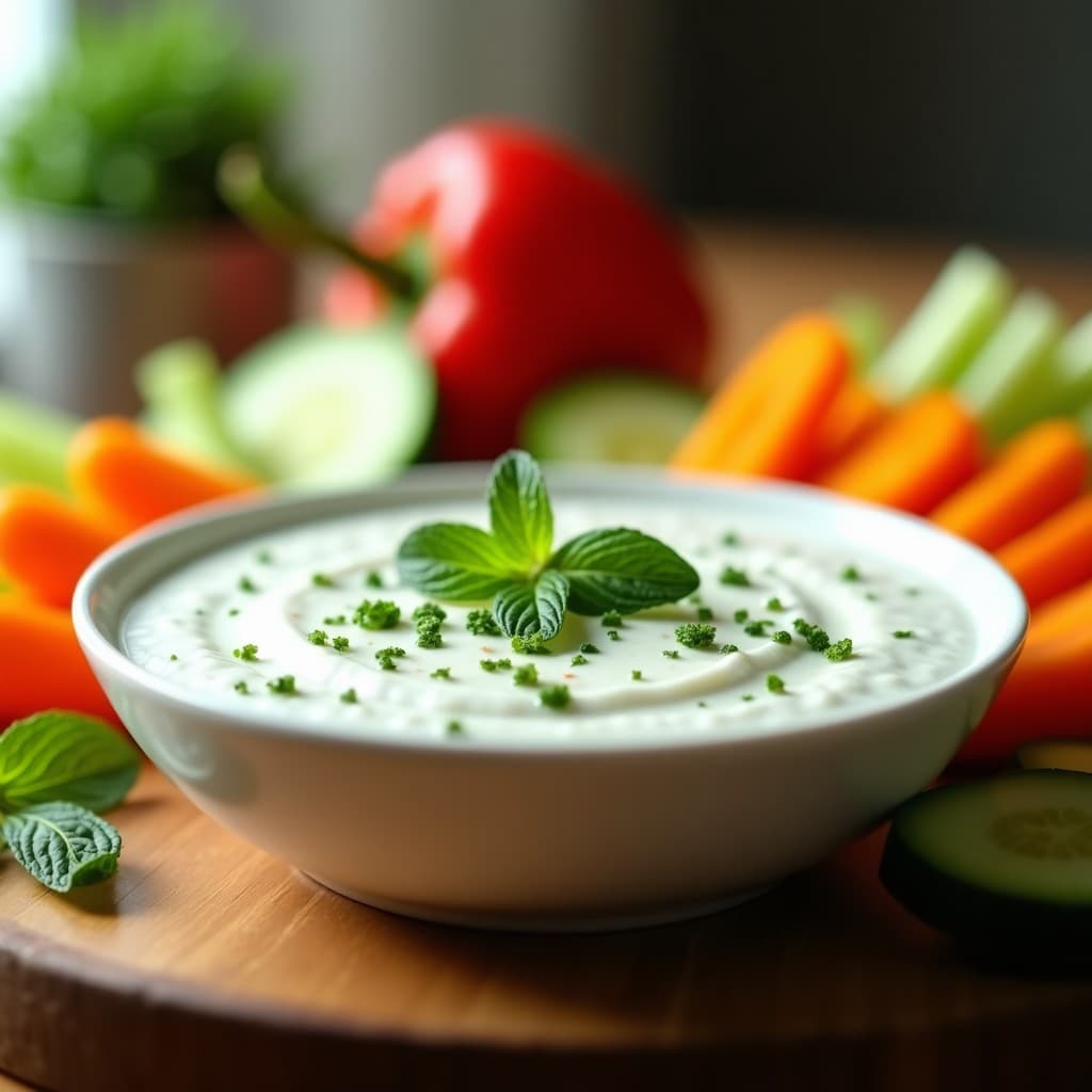 Salsa de Yogur Vegano con Mentas y Pepino: Acompañamiento Fresco para Tupper