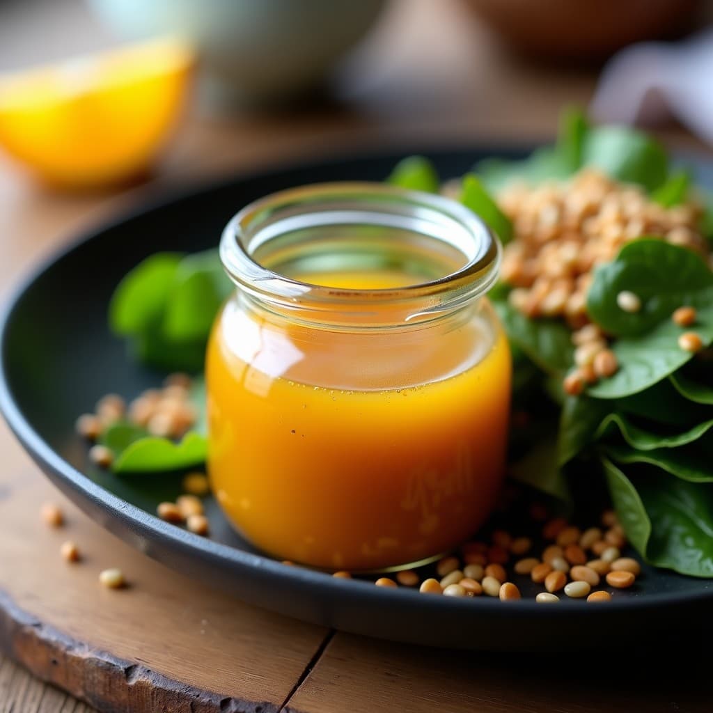 Salsa de Yuzu y Miel con Crujiente de Sésamo: Aderezo Japonés para Ensaladas