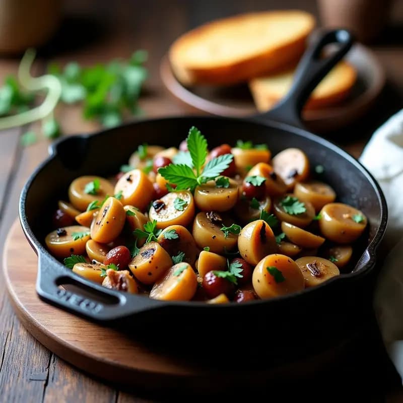 Salteado de Setas con Ajos Tiernos y Jamón: Tapa de Otoño en 15 Minutos