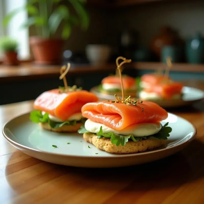Sam RSA de Salmon Ahumado y Crema de Wasabi: Entrante Coreano en 15 Minutos