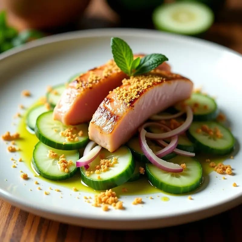 Samaragui de Atún con Ensalada de Pepino: Receta de las Islas Canarias Fresca y Ligera