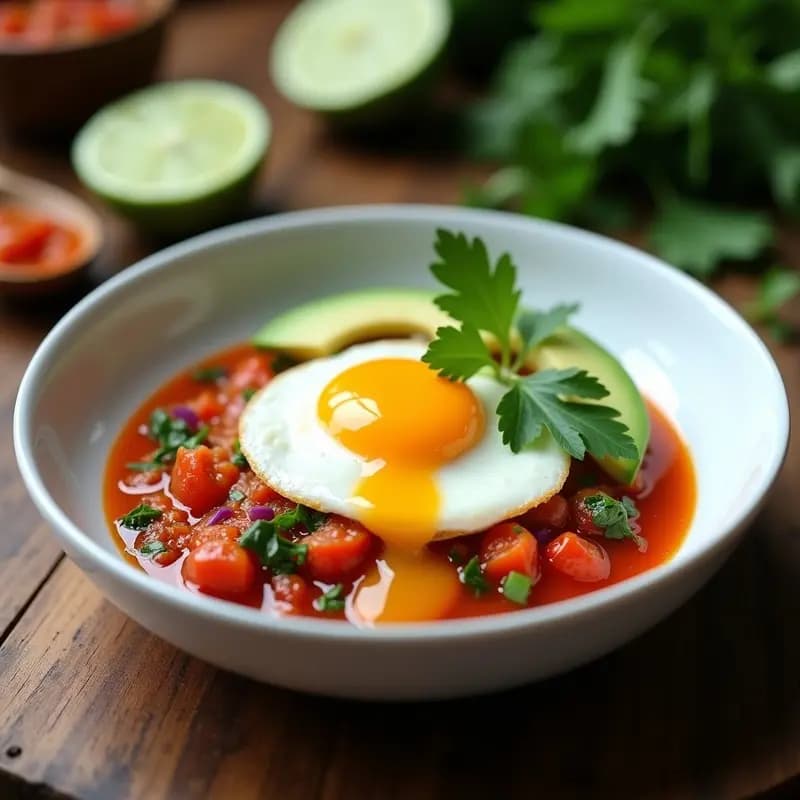 Sambal Matah con Huevos Poché: Receta Indonesio-Balinesa Picante para Desayuno