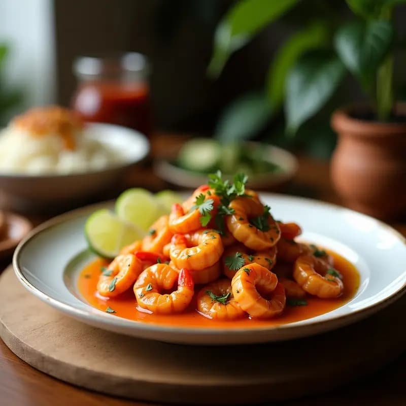 Sambal Udang: Gambas al Sambal de Chile y Limón, Receta Indonecia Picante y Rápida