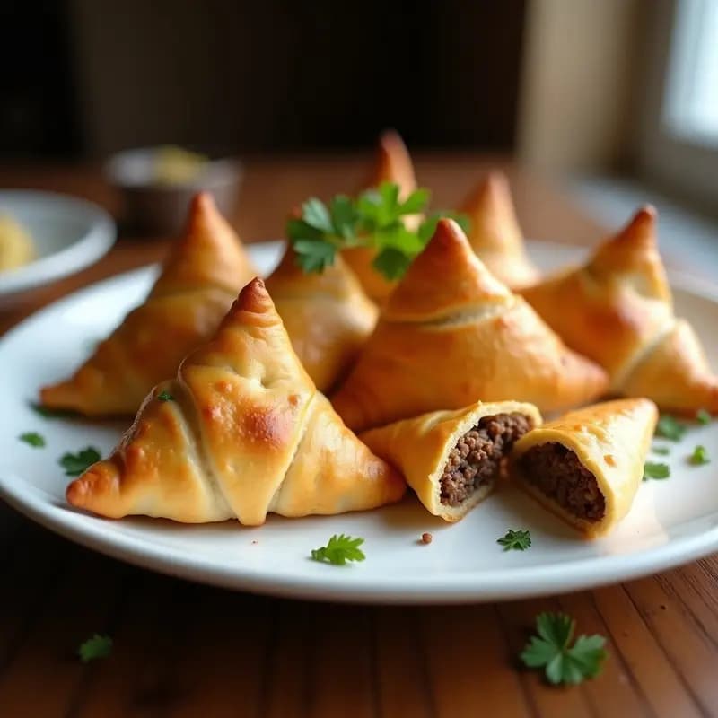 Samboosa de Carne y Piñones: Entrante Sverdlovsk de la Cocina Tayika