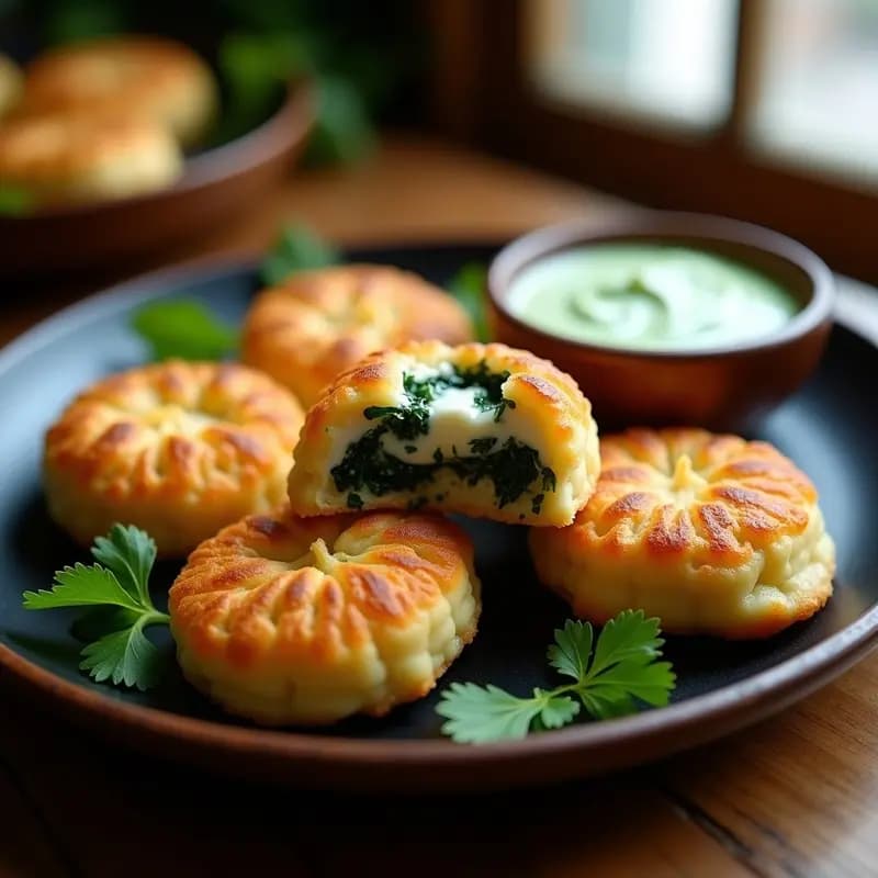 Samboosa de Queso Halloumi y Espinacas: Aperitivo Indio en Airfryer