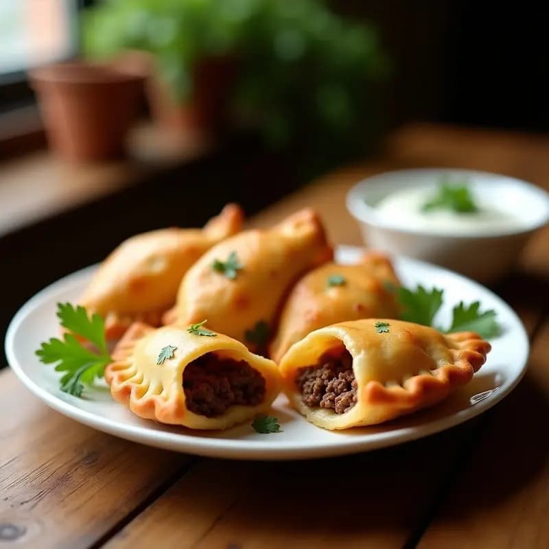 Sambusa Somalí: Empanadillas de Carne y Especias con Masa Crujiente en Freidora