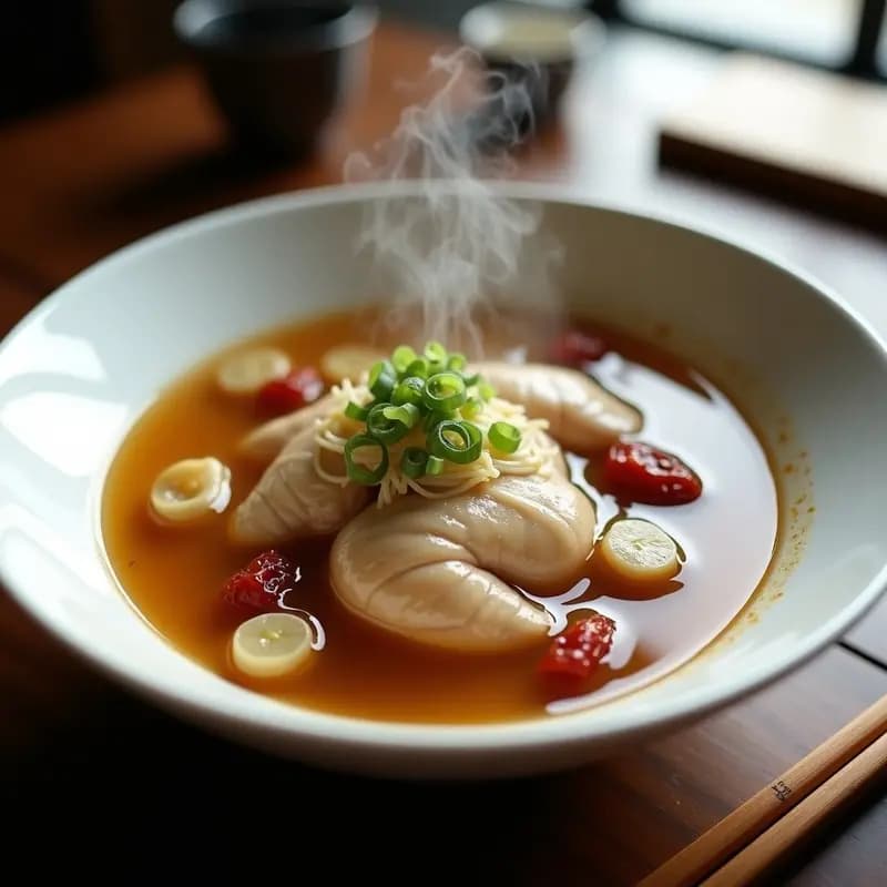 Samgétang Coreano de Pollo y Ginseng: Sopa Reconfortante de Invierno con Arroz Glutinosa