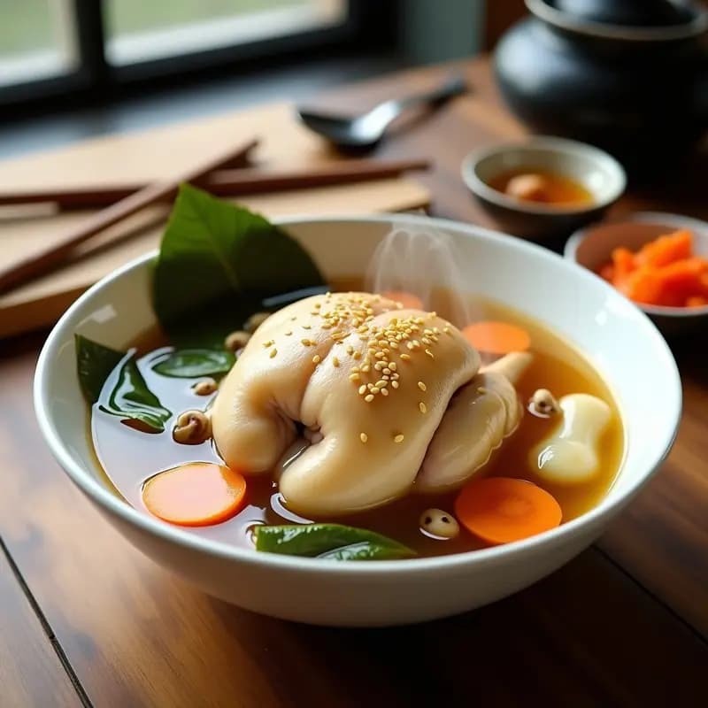 Samgyetang Coreano con Pollo y Ginseng: Receta Tradicional de Verano en Olla Exprés