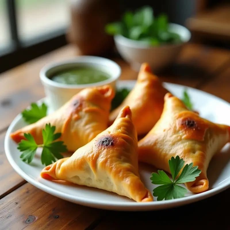 Samoosas de Cumino y Batata: Aperitivo Sudafricano Crujiente en Airfryer