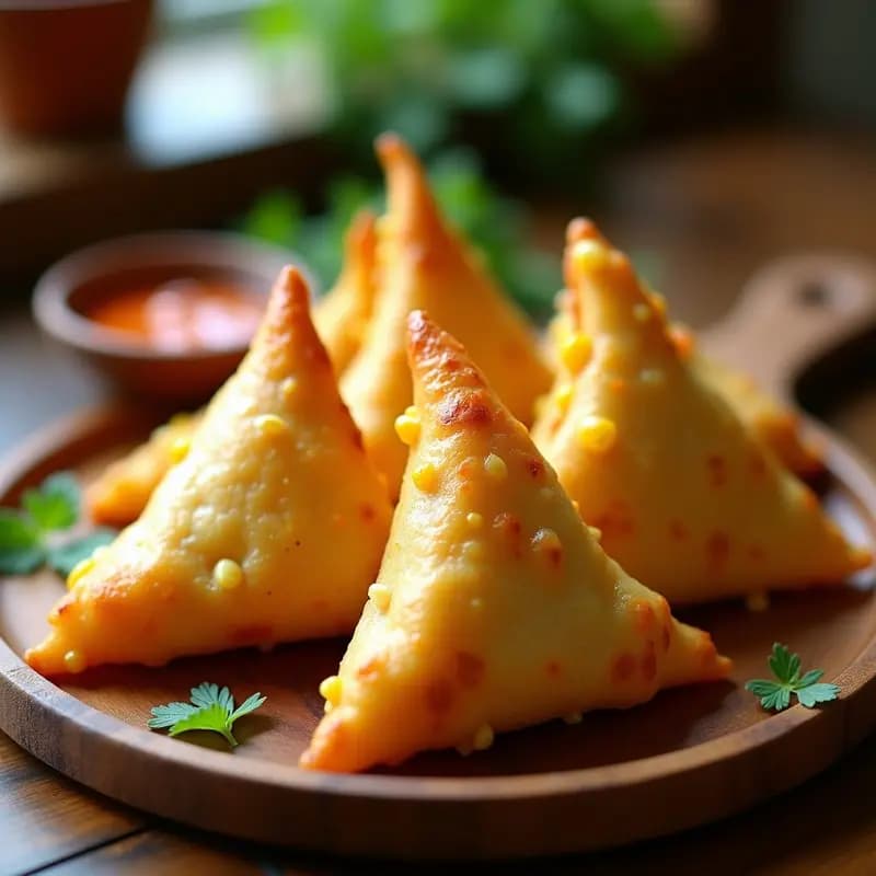 Samoosas de Maíz y Queso Paneer: Snack Indio en Airfryer Sin Aceite