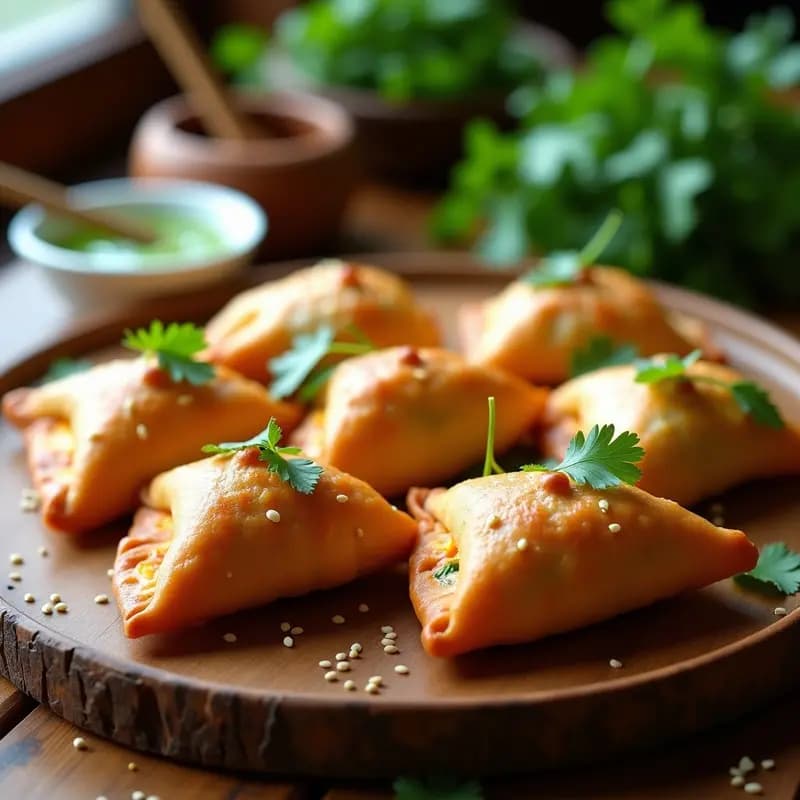 Samosa de Batata Dulce y Espinacas: Receta Pakistaní al Horno Sin Aceite