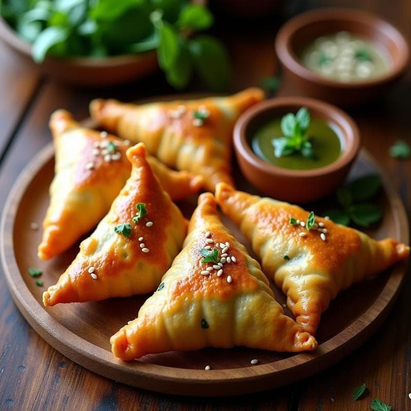 Samosa de Batata y Espinacas con Masa de Coliflor: Receta India Keto y Sin Harina
