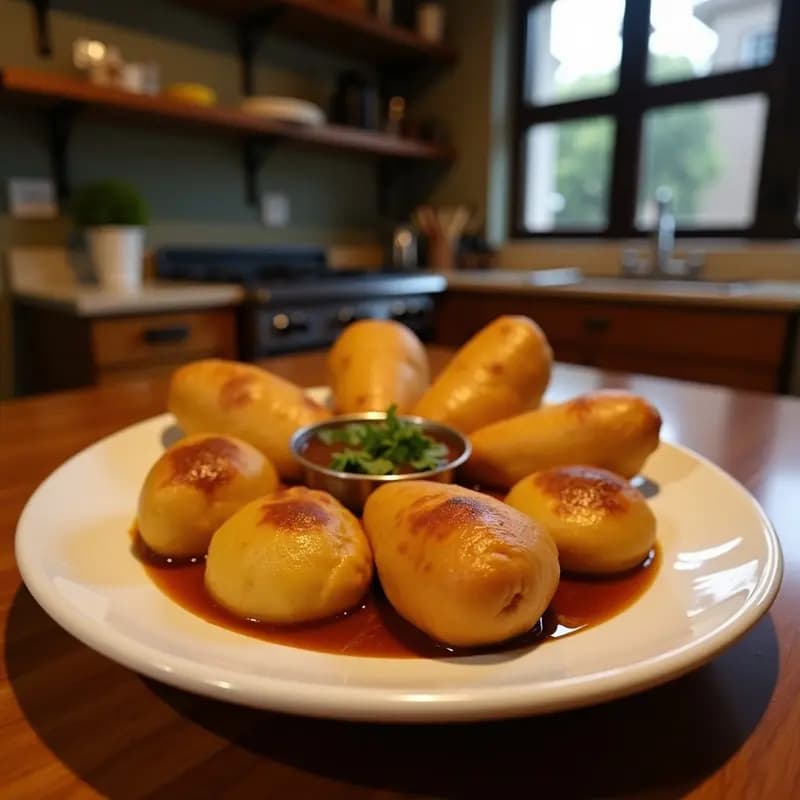 Samosa de Batata y Guisantes con Chutney de Tamarindo: Receta India en Olla Exprés